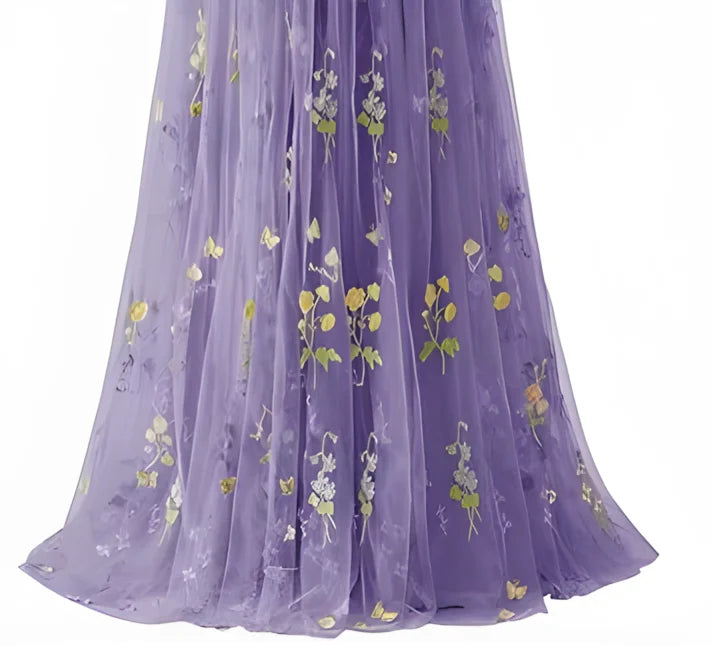 Women's Prom Dress Tulle Floral Elegant Evening Dresses for Woman Luxury Custom Made Sweethearts Exposed Party Dress