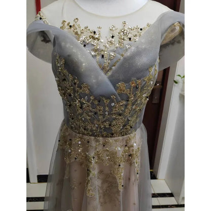 Banquet Evening Dress Dress Female 2025 New Style Temperament Company Annual Meeting Birthday Glitter Host Art Exam Tail Dress