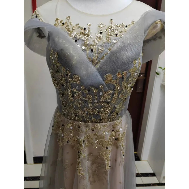 Banquet Evening Dress Dress Female  New Style Temperament Company Annual Meeting Birthday Glitter Host Art Exam Tail Dress