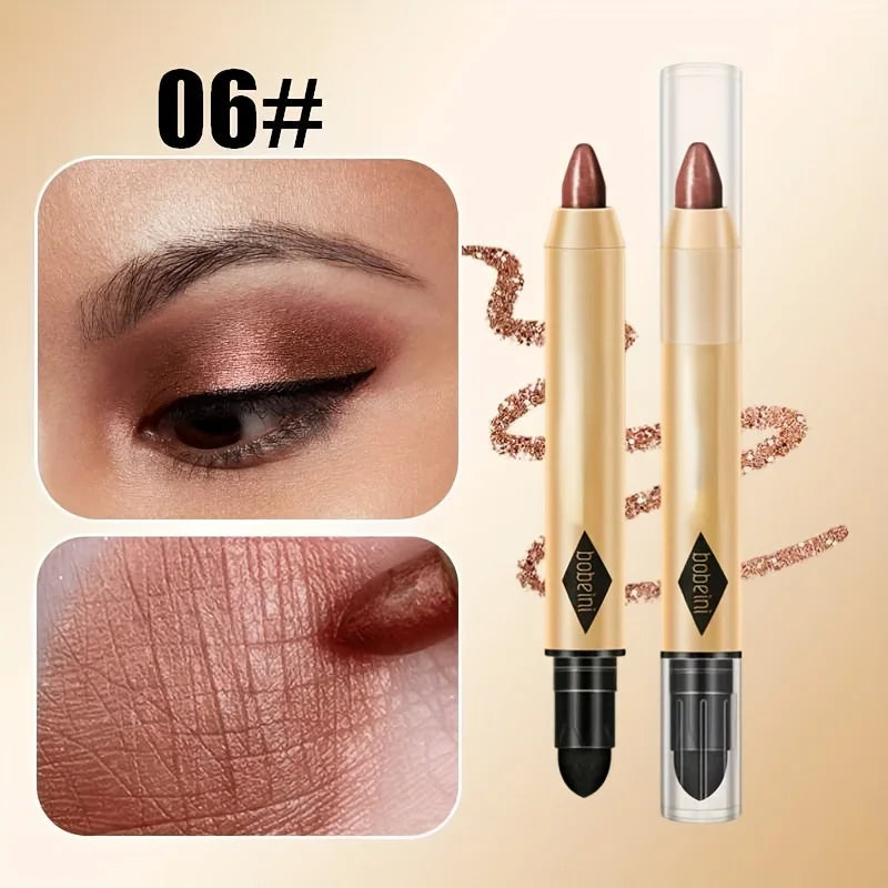 Pearly Eyeshadow Stick Pencil Waterproof Glitter Matte Eyeshadow Makeup High Pigmented Eyelid Under Crease Eyeshadow Pen