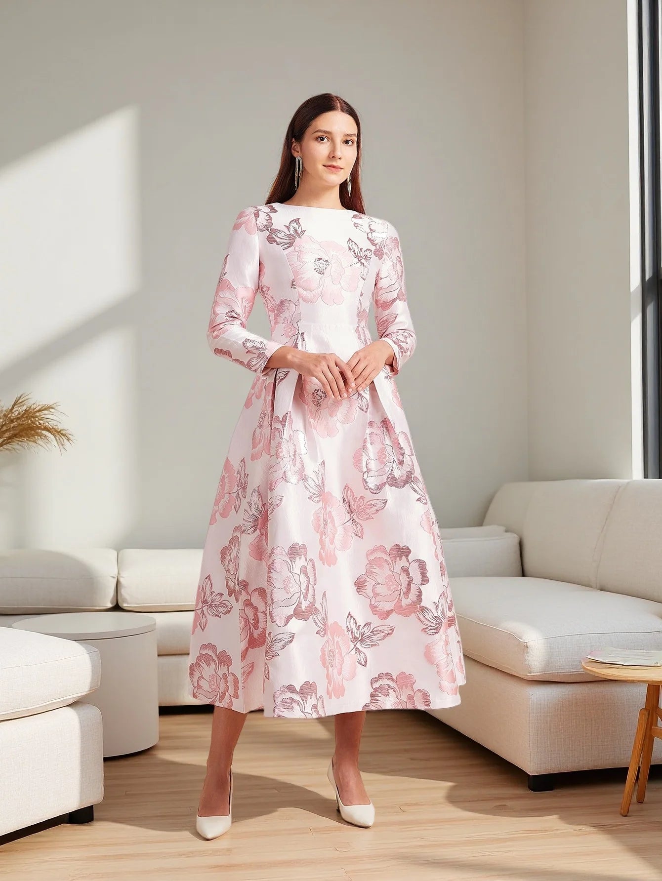 2025 Autumn-Winter New Luxury Elegant Pink Party Banquet Evening Gown for Wedding Guest Dresses