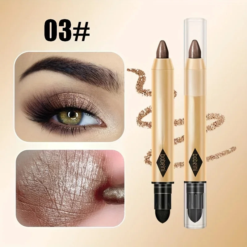 Pearly Eyeshadow Stick Pencil Waterproof Glitter Matte Eyeshadow Makeup High Pigmented Eyelid Under Crease Eyeshadow Pen