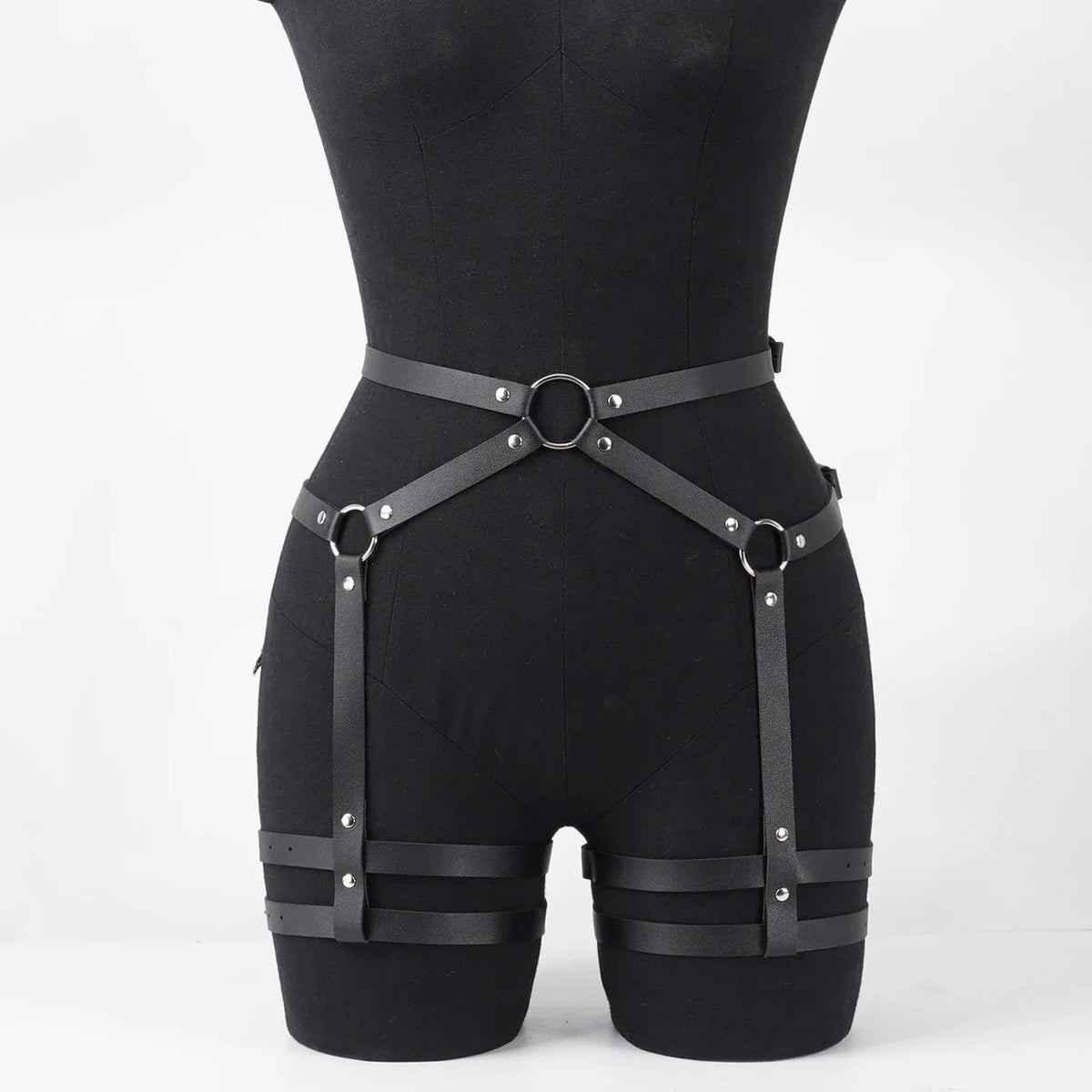 Women Sexy Leather Lingerie Thigh Garter Belt Bondage Leg Harness Fetish Clothing Leg Straps Lingerie Exotic Accessories