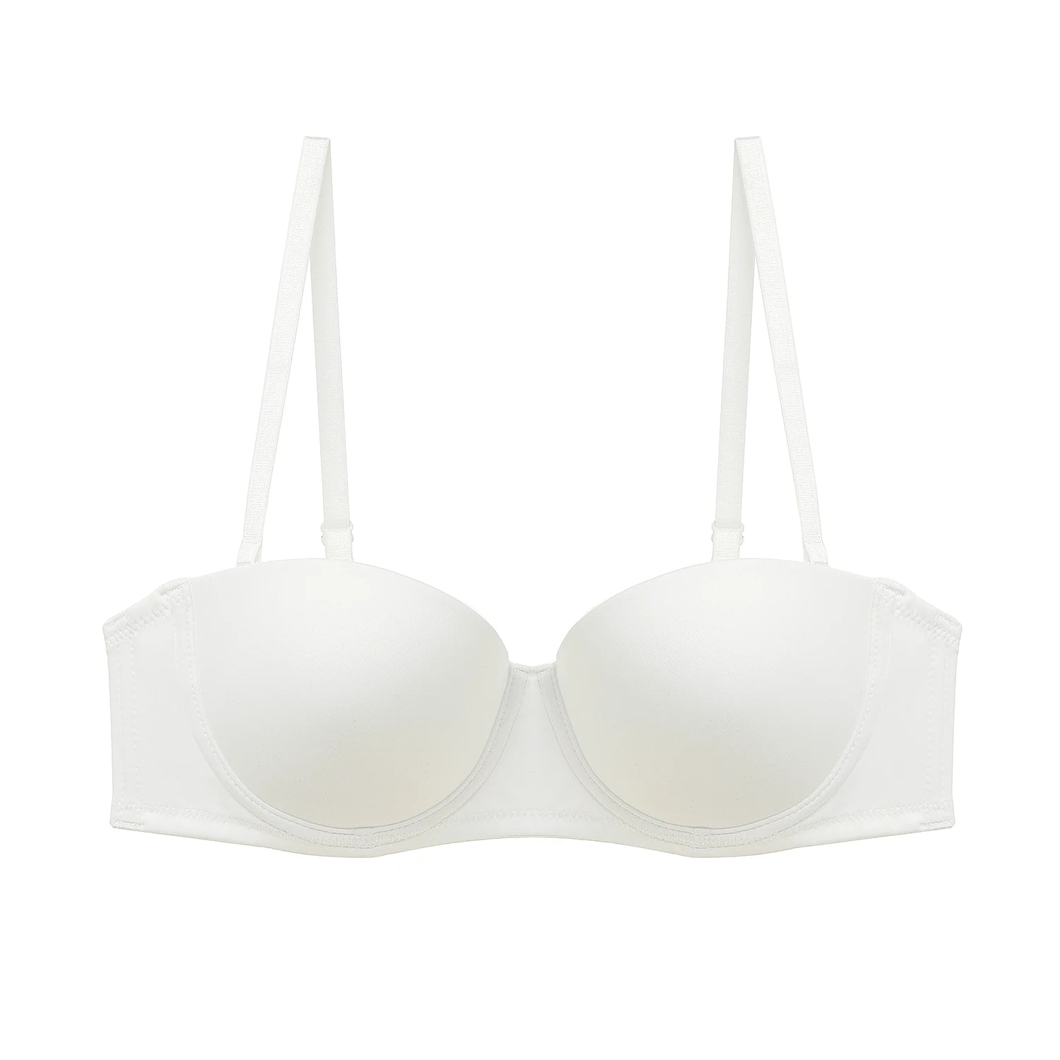 Strapless Seamless Bra 1/2 Cup Women's Underwear Fashion Invisible Bra Multiple Wearing Methods Detachable Shoulder Straps Under