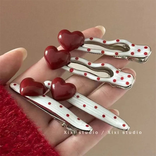 Fashion Hair Accessories for Women Girls Sweet Versatile Heart Bangs Hair Clip Fashion Side Clip Cute Hair Accessories Gifts