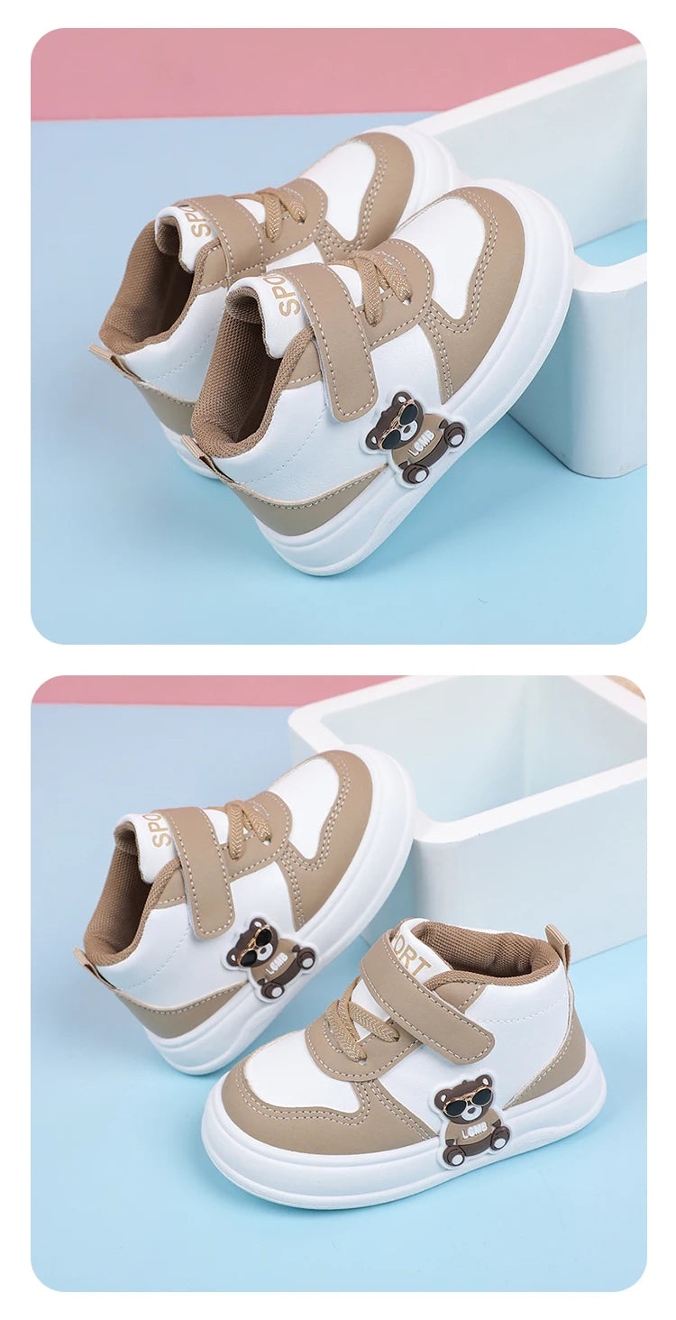 New Baby Girls Sneakers Board Shoes Cartoon Prints Soft Bottom Non-slip Children Casual Walking Shoes Boy Kids Children Shoes