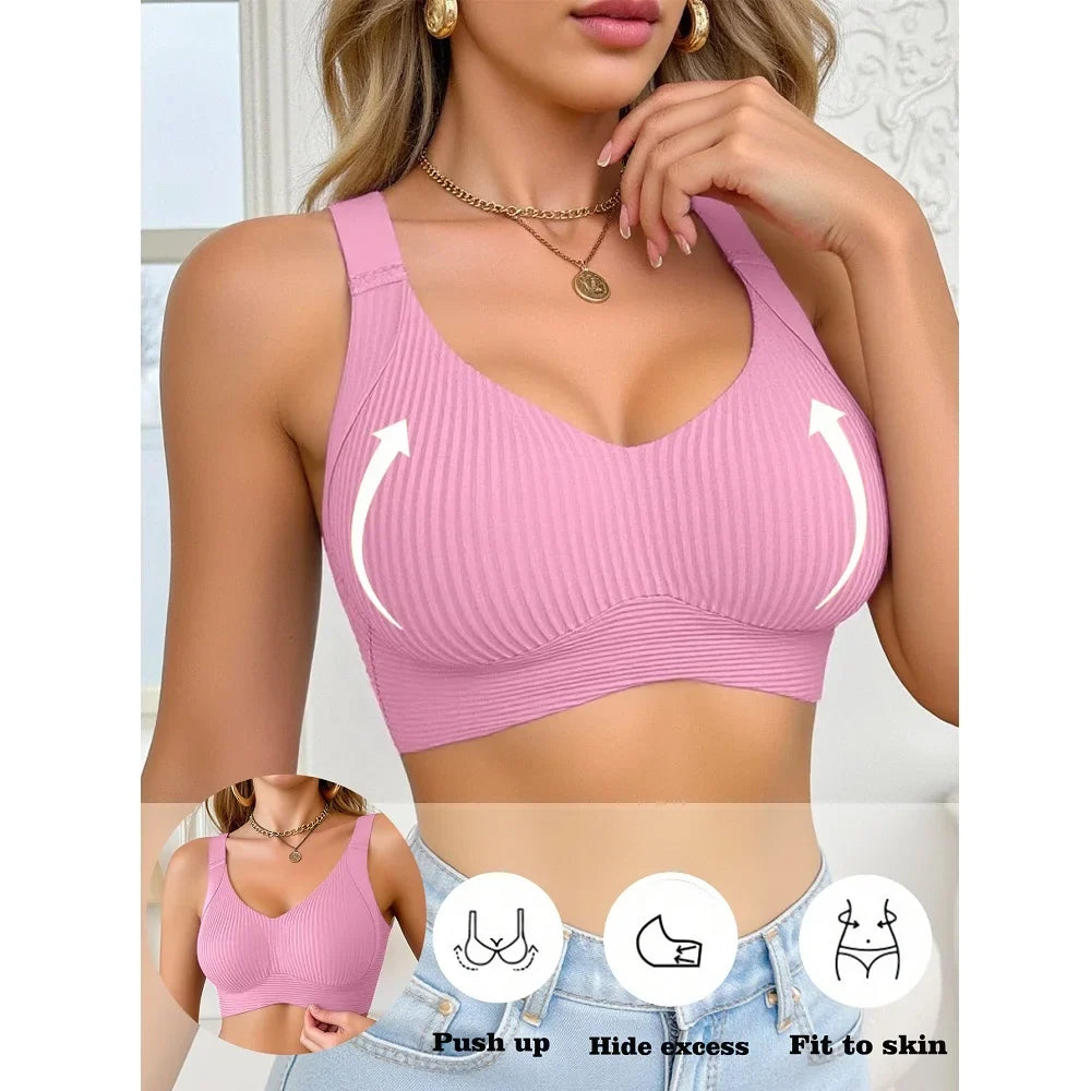 Bras for Women Full Cup Seamless Push up Female Underwear Adjustable Stretch Shoulder Straps Skin Friendly Bralette
