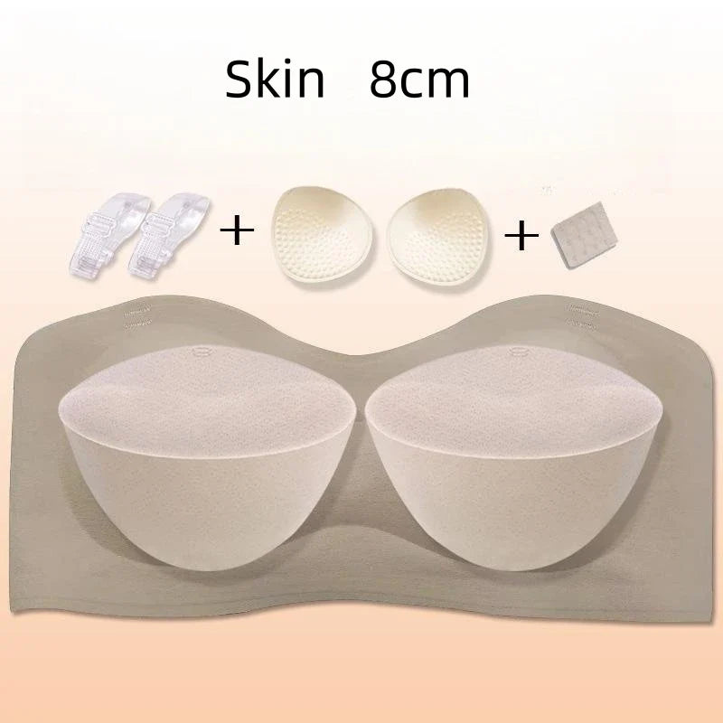 Push Up Bra For Women Sexy Invisible Externally Expandable Bralette Padded Gathered Female Lingerie Thickened Chest Pads