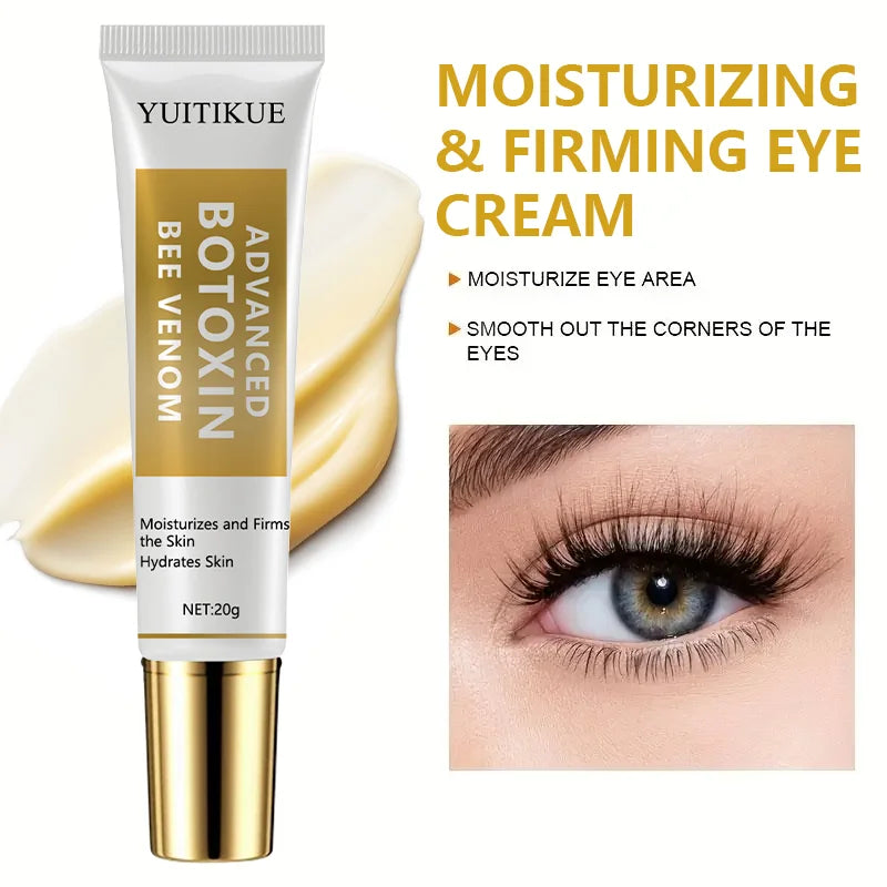 Moisturizes and tightens the skin around the eyes, moisturizes the skin, lifts and tightens the eye area to make