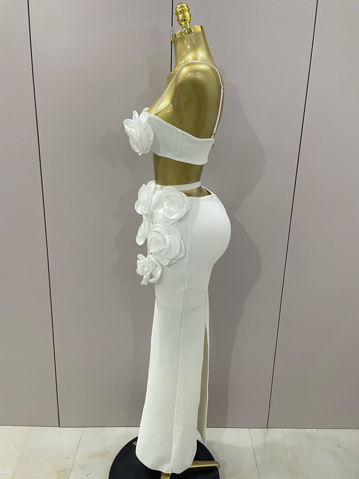 Sexy Camisole Floral Bandage Long Skirts 2-Piece Set 2025 Women Celebrity Elegant Party Cocktail Prom Gown Nightclub Outfit