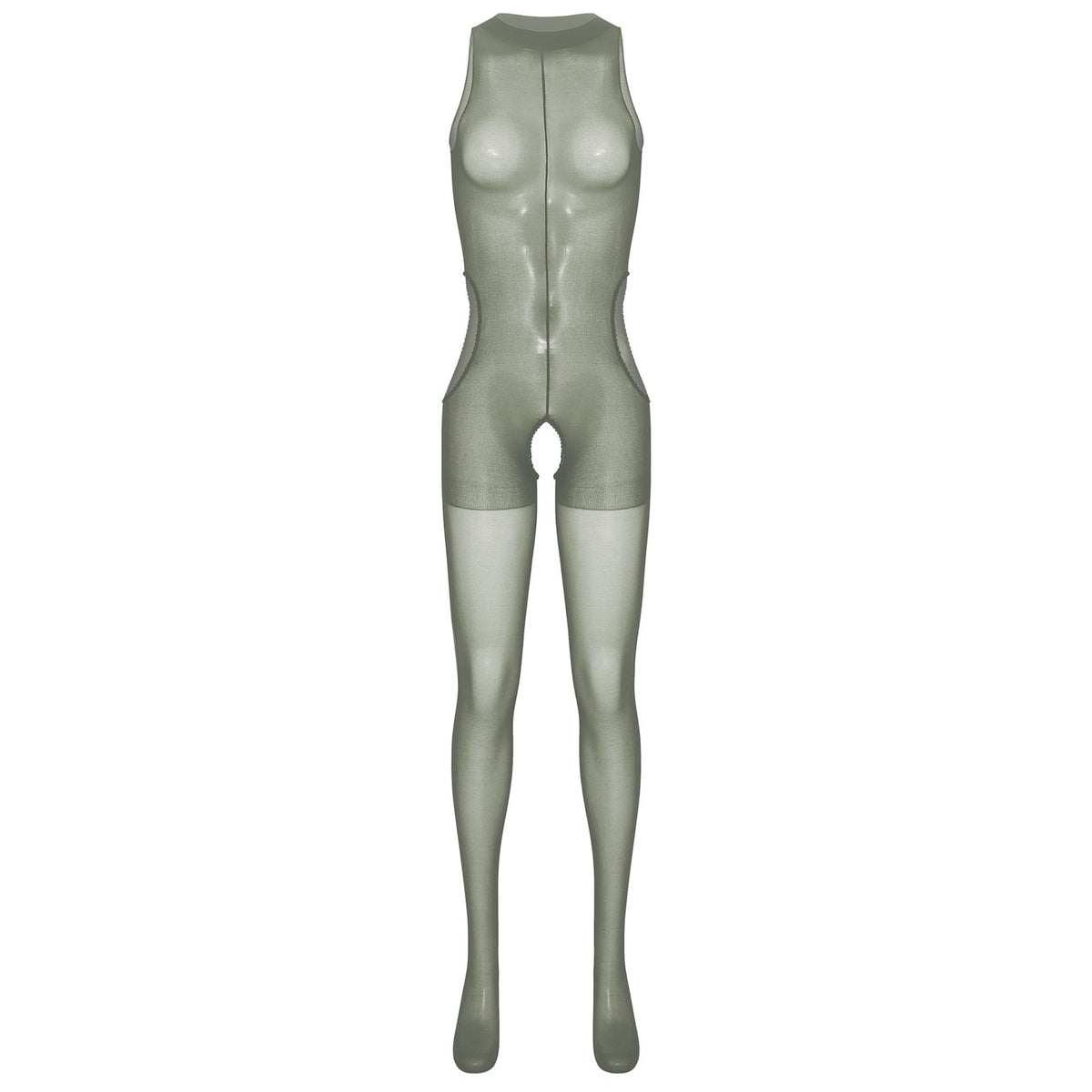 Women's Sexy Jumpsuit Bodystocking Ice Silky Smooth Nylon Sheer Exotic Teddies Crotchless Bodysuits Shapewear Lingerie Nightwear