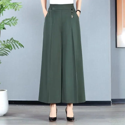 High Waist Wide Leg Pants Mom Style Loose Fit Nine-Tenths Slimming Female Fashionable Long Trousers from Mainland China