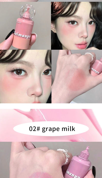 When You Put Blush in a Milk Bottle and Press It Lightly, the Makeup Becomes Clear and the Korean-Style Color Is Well Displayed, with the Color Rising up for a Light and Natural Look, and Is Easy to Apply.