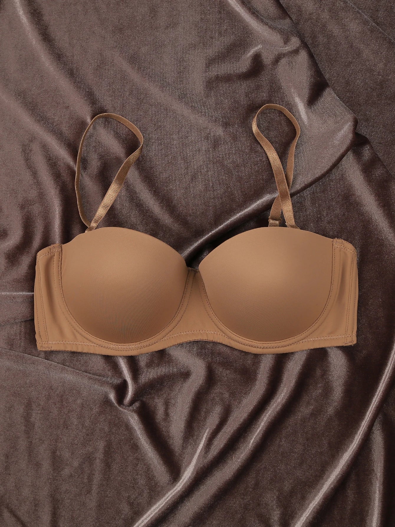 Strapless Seamless Bra 1/2 Cup Women's Underwear Fashion Invisible Bra Multiple Wearing Methods Detachable Shoulder Straps Under