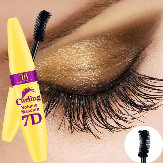 Black Waterproof 7D Mascara Thick Smudge-proof Encrypted Lengthening Curling Eye Lashes Styling Makeup Tools Female Eye Cosmetic