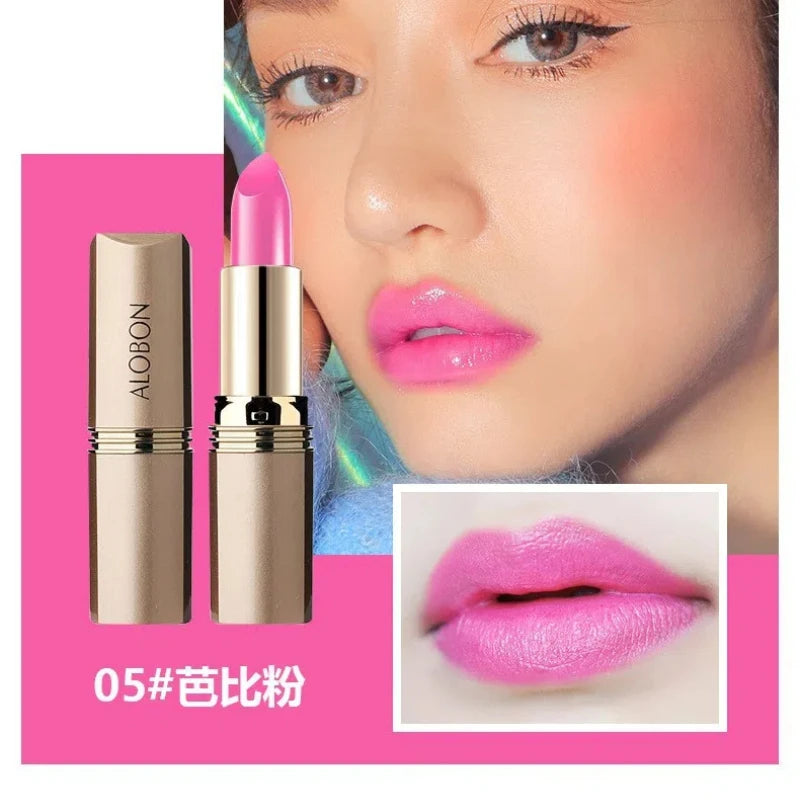 Pink Lipstick Waterproof Matte 24 Hours Long Lasting Non-Stick Cup Red Rose Lip Tint Velvet Cosmetic Women Make Up