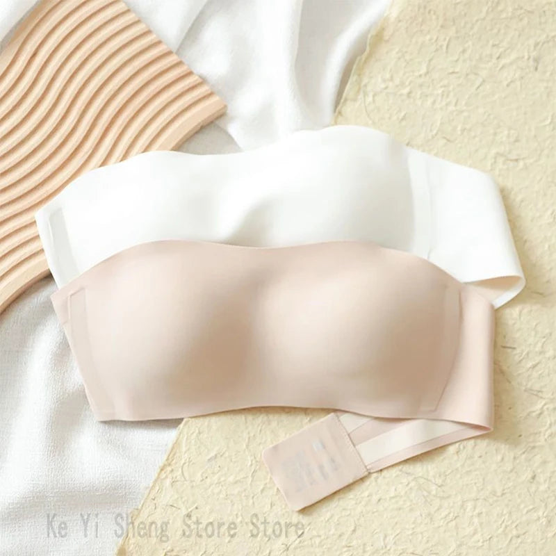 Women's underwear: detachable shoulder strap underwear, anti-slip strapless bra, cinched breasts, and wraparound bra