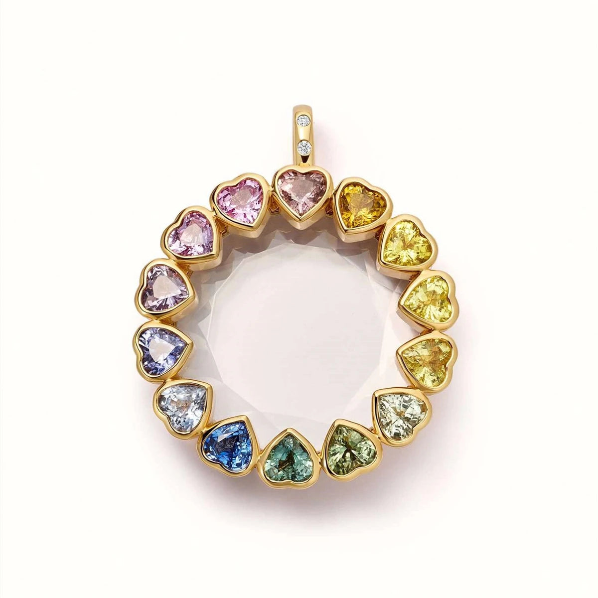 Ins Style Glass Box Pendant Necklace for Women | Heart & Zircon Flower Sun Diamond Collarbone Chain