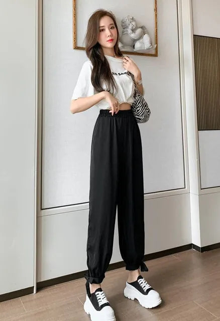 Women's Pants High Waist Outfits Quality New In Aesthetic Autumn Y2k Streetwear Harajuku All Medium Slacks Harem Female Trousers