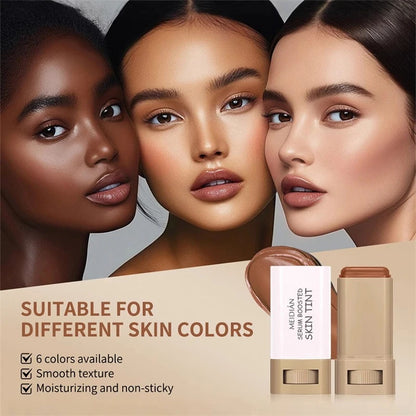 Stick Foundation Balm Brighten Skin Tint Foundation Stick Smooth Plumper Hight Coverage Travel Bronze Foundation Stick Makeup