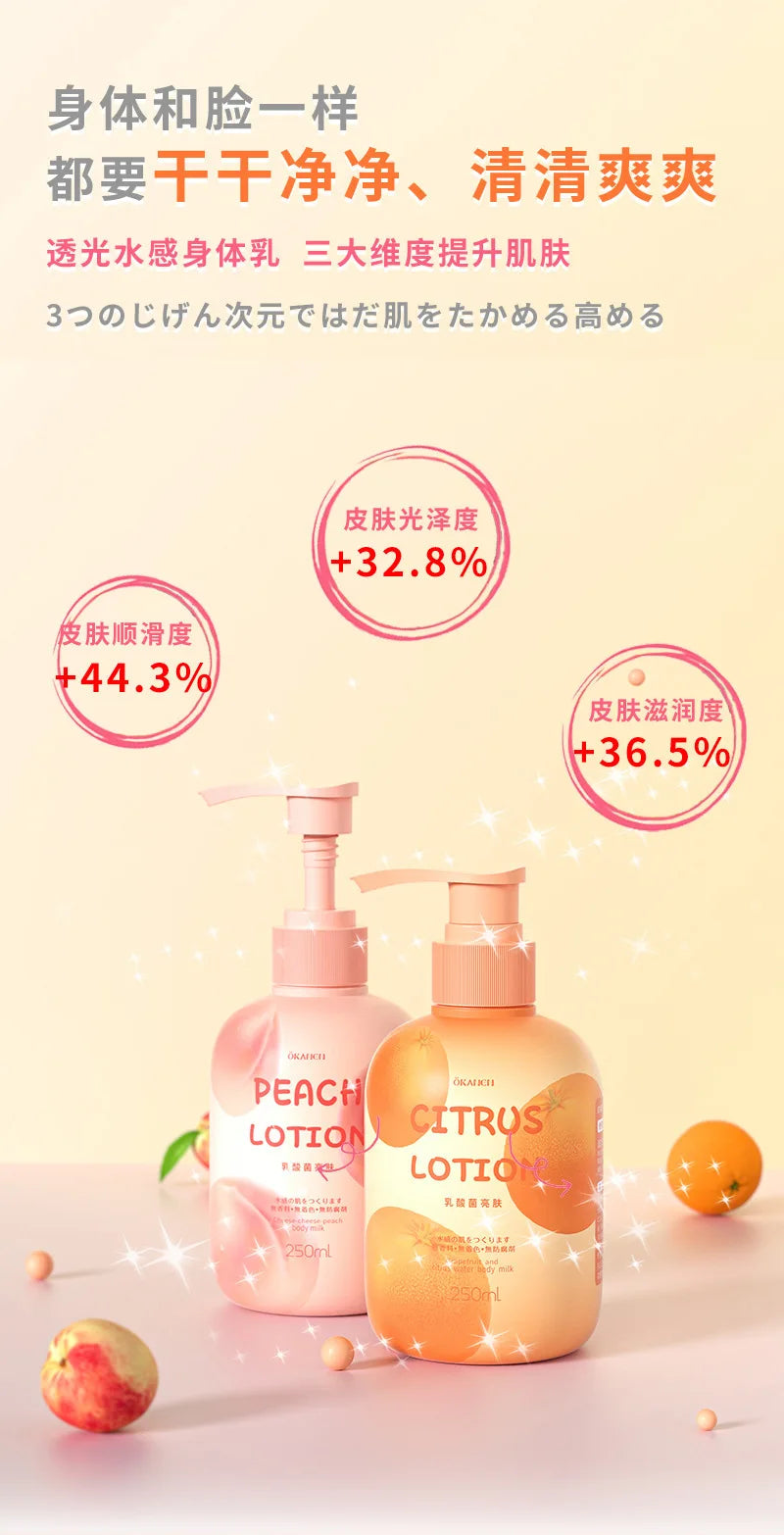 Niacinamide Body Milk Pomelo Citrus Lactic Acid Bacteria Brightening Body Cream Soft and Moisturizing Body Care