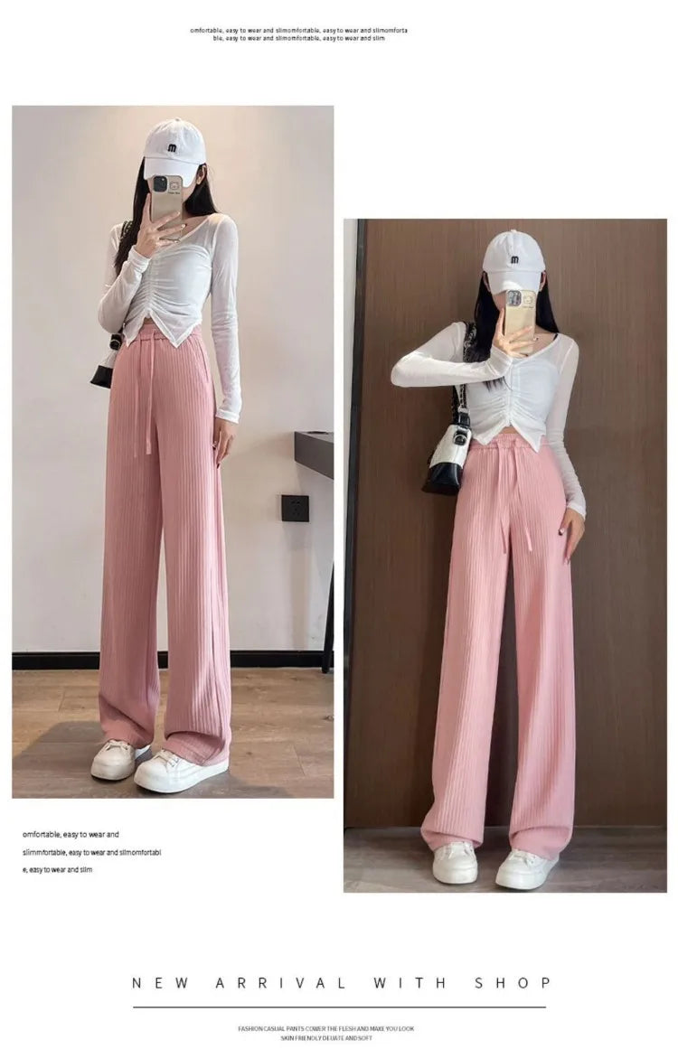 Women's Pencil Pants Jogger Sweatpants Thin Material Seven/Nine Points Length Boting Trousers for Spring Season