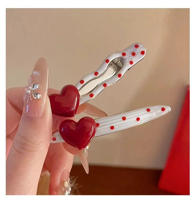 Fashion Hair Accessories for Women Girls Sweet Versatile Heart Bangs Hair Clip Fashion Side Clip Cute Hair Accessories Gifts