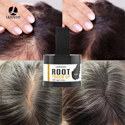 Lewedo Hair Line Powder 4g Black Root Cover Up Natural Instant Waterproof Hairline Shadow Powder Hair Concealer Coverage