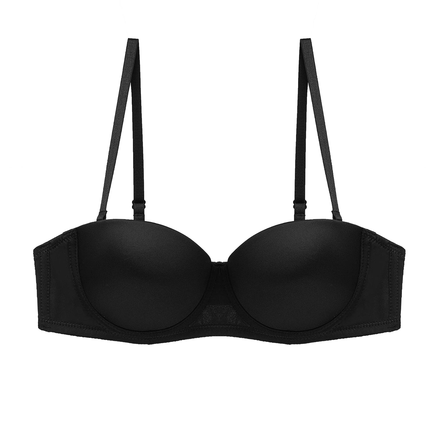 Strapless Seamless Bra 1/2 Cup Women's Underwear Fashion Invisible Bra Multiple Wearing Methods Detachable Shoulder Straps Under
