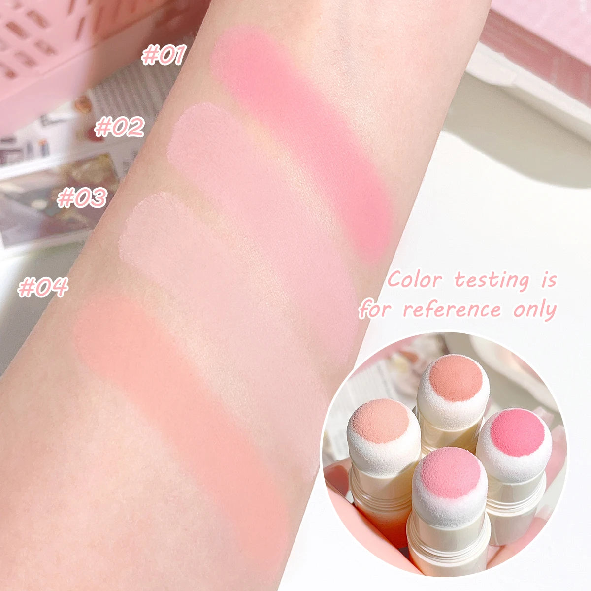 Soft Fog Blush Stick - Energetic and Bouncy, Korean Style, Brightening, Dual-Use for Lips and Cheeks