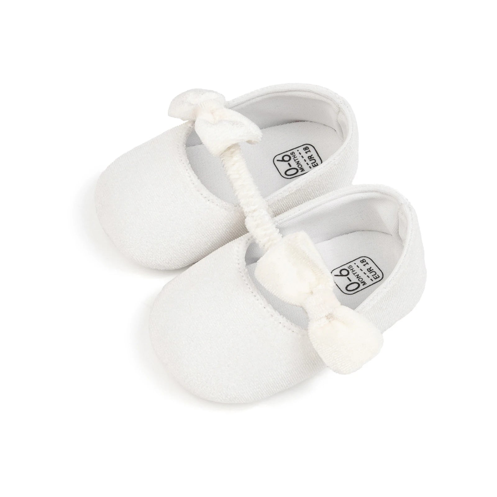 Newborn Baby Girls Mary Jane Flats Cute Bowknot Velvet Toddler Dress Shoes Lovely Princess Infant Crib Shoes for 0-18Months