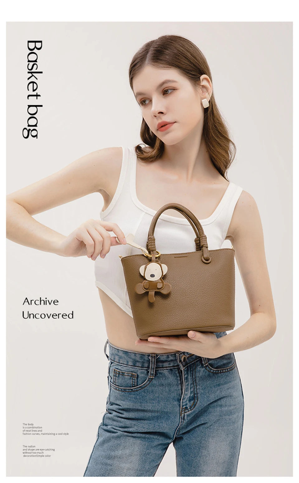 2024 New Bucket Bag for Women, Fashionable and Versatile, Handheld, Diagonal, High End, Single Shoulder, Small and Unique Design