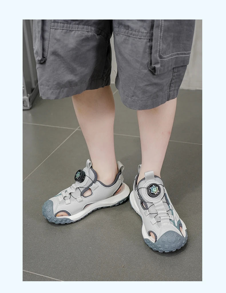 Kids Summer Shoes Girls Outdoor Protecting Toes Beach Sandal Water Shoes Casual Pink Non-slip Children Shoes Breathable Boys