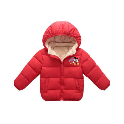 Winter Boy's Warm down Parka Fleece Lined Windbreaker Hooded Coat Kids Cotton Thicken Thermal Padded Fashion Outerwear