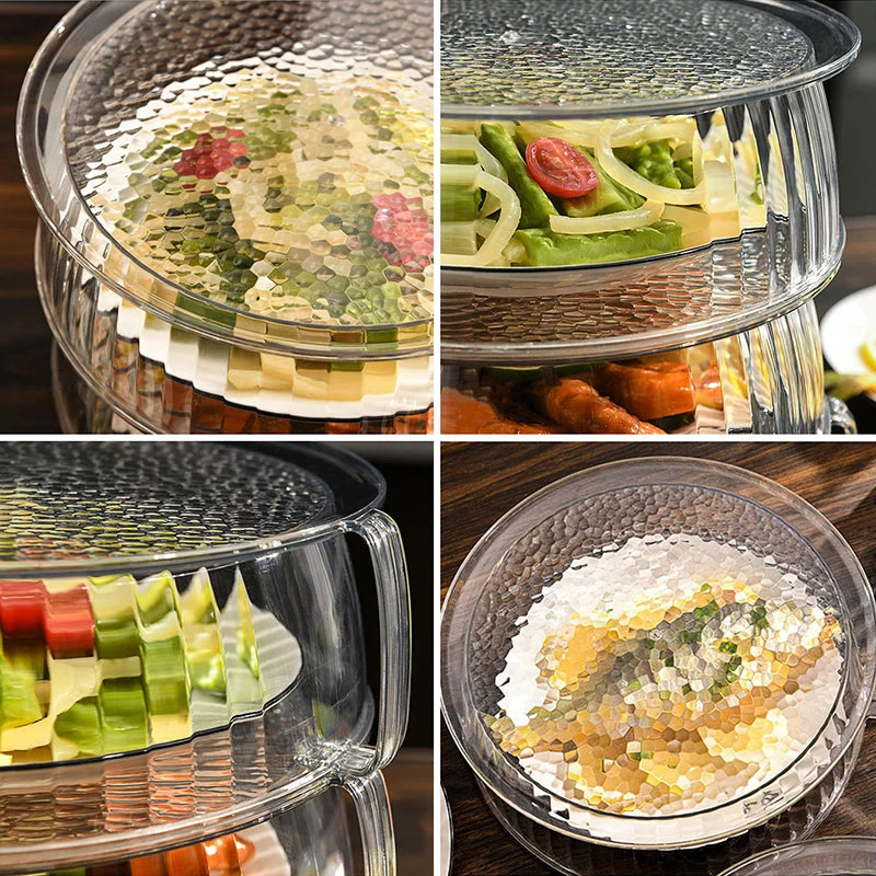 Microwave Splash Proof PET Cover High-temperature Resistant Bowl Cover Household Food Grade Plastic Microwave Hot Dishes Lid