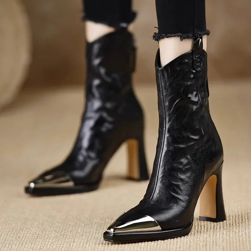 Women's Boots  Autumn/Winter New Style Sharp Scalp Boots High Heels Women's Elegant Short Boots