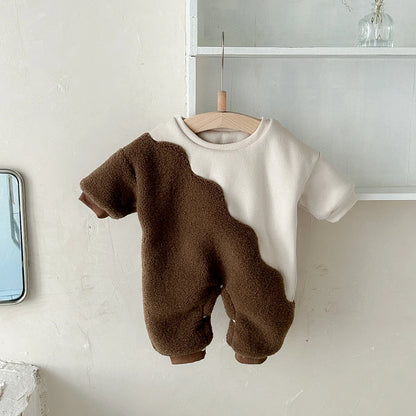 Winter Baby Outfits Boy Girl Clothes Infant Bodysuit Winter Warm Long Sleeve Fleece Baby Romper 0-18 Months Newborn Kid Clothing