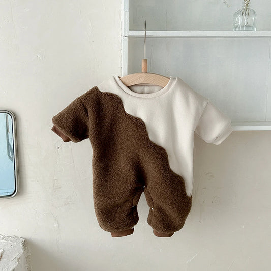 Winter Baby Outfits Boy Girl Clothes Infant Bodysuit Winter Warm Long Sleeve Fleece Baby Romper 0-18 Months Newborn Kid Clothing