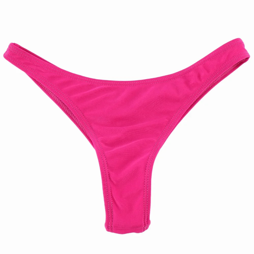 Classic Cut Short Bottoms Biquini Swim Ladies Swimsuit Women Briefs Bikini Bottom Side Ties Brazilian Thong Swimsuit