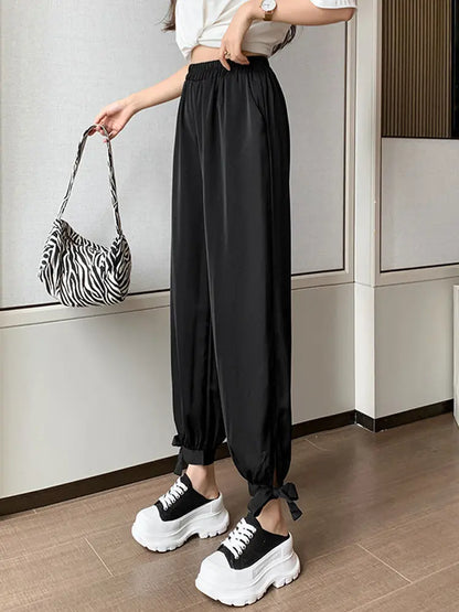 Women's Pants High Waist Outfits Quality New In Aesthetic Autumn Y2k Streetwear Harajuku All Medium Slacks Harem Female Trousers