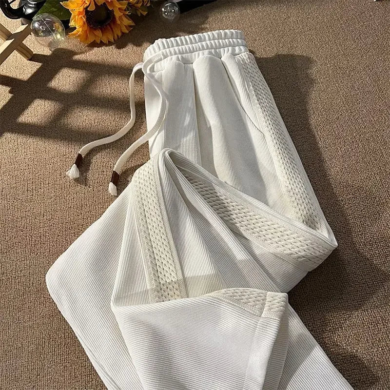 Plus Size Corduroy Pants Women's Casual Drapey Long Trousers Spring Autumn Winter High School Junior High Students Fashionable