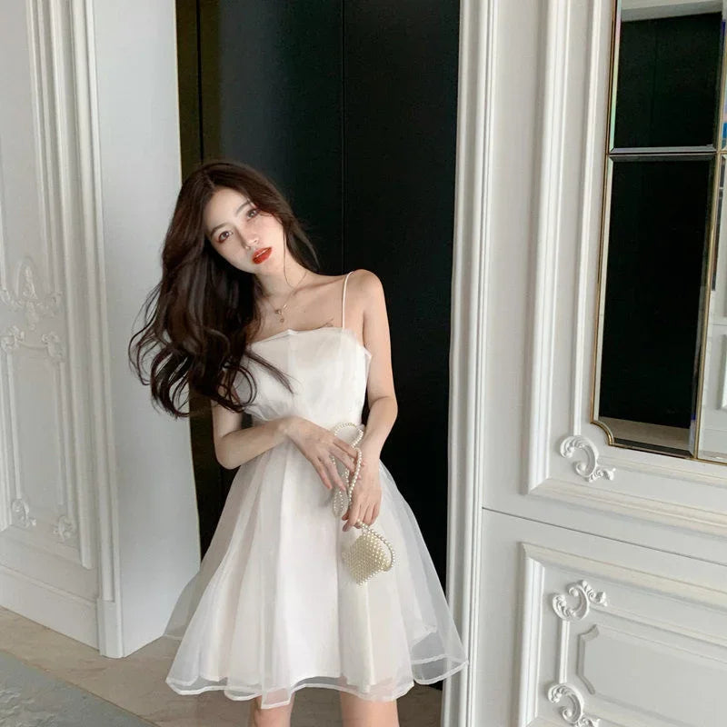 Women's Vintage Lace A-Line Dress with lantern sleeves and elegant mid-calf A-line design
