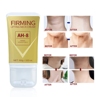 100g AH-8 Firming Lifting Neck Cream for Crepey Skin Comfort Roller Neck Cream Deeply Moisturizing Tightening Lotion Skin Care