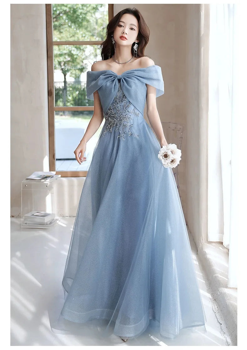 Birthday Party Evening Dresses Women Spring Summer New Slim Banquet Student Graduation Performance Dress Art Test Host Dress