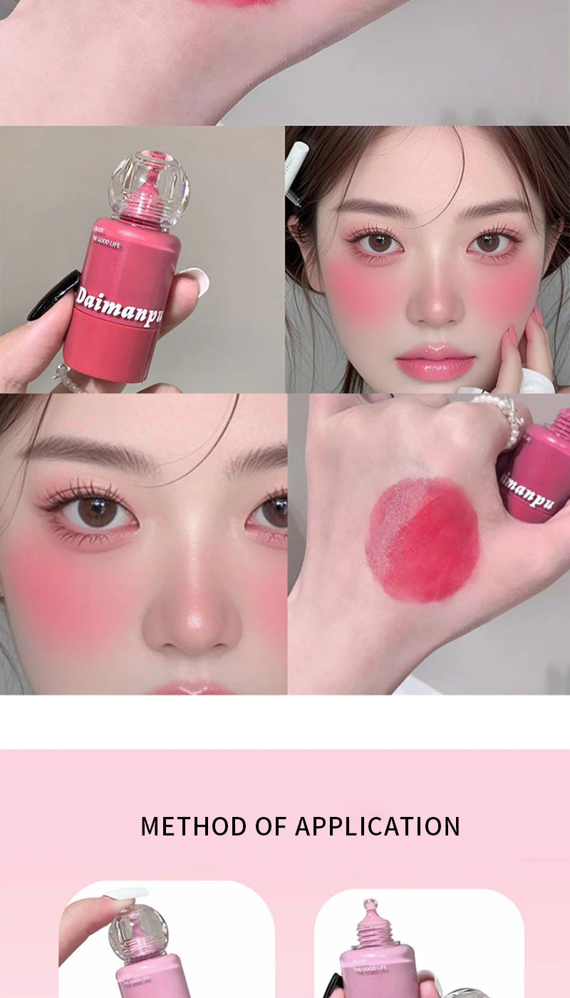 When You Put Blush in a Milk Bottle and Press It Lightly, the Makeup Becomes Clear and the Korean-Style Color Is Well Displayed, with the Color Rising up for a Light and Natural Look, and Is Easy to Apply.