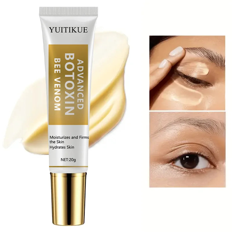Moisturizes and tightens the skin around the eyes, moisturizes the skin, lifts and tightens the eye area to make