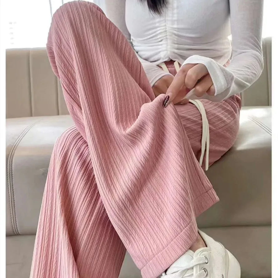 Women's Pencil Pants Jogger Sweatpants Thin Material Seven/Nine Points Length Boting Trousers for Spring Season