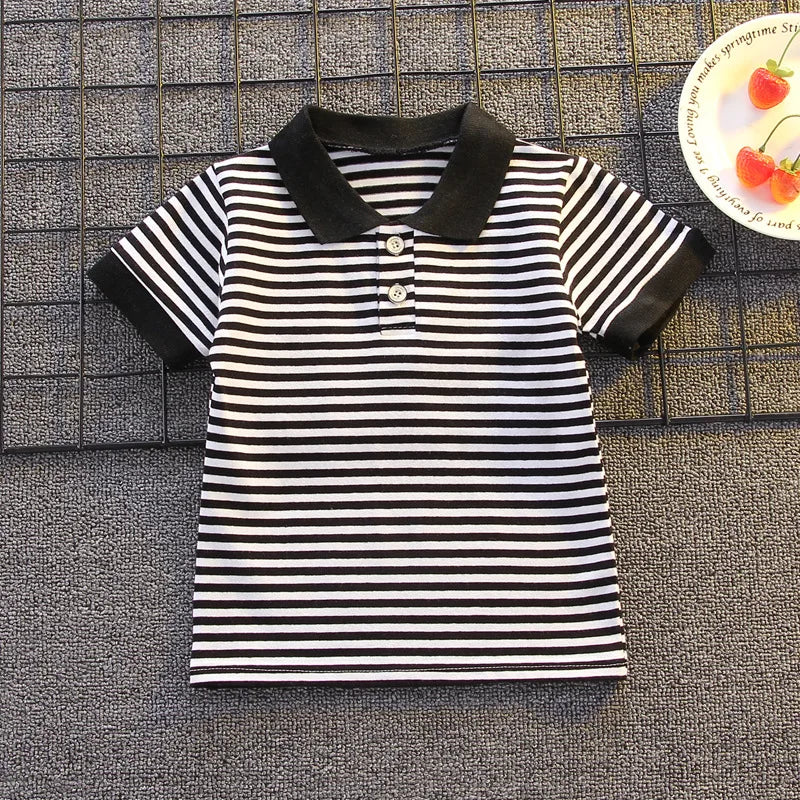 Fashion Boys Clothes Sets Toddler Kids Polo T-shirt + Shorts Children's Clothes