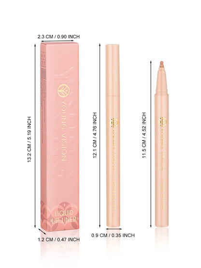 12 color matte liquid lipliner sponge gourd head fog surface bare color waterproof lip glaze red pen