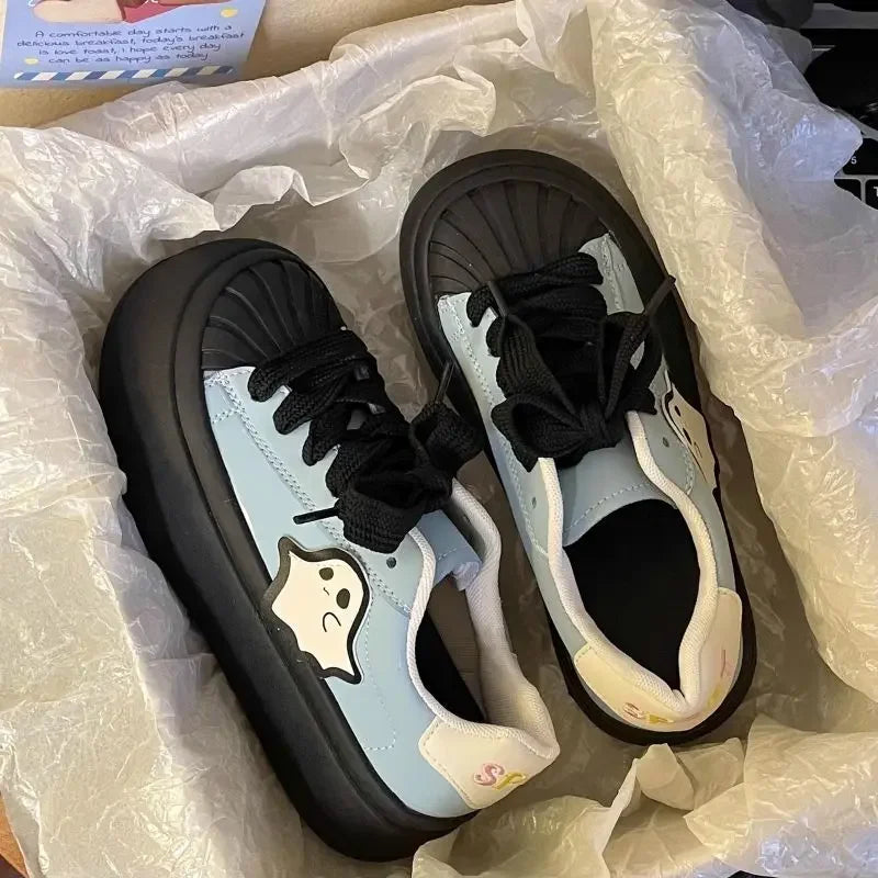 Shoes for Women High on Platform Round Toe Woman Footwear Trends  Comfortable and Elegant Walking Aesthetic Vulcanized Shoe